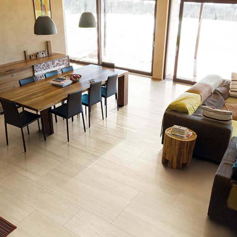 Gres Porcellanato Effetto Marmo Rettificato Naturale 30x60 9mm Travertino Timeless - Florim