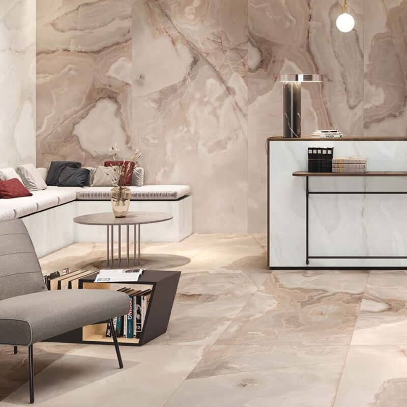 Gres Porcellanato Effetto Marmo Rettificato Naturale 60x120 6mm Rose Reves de Rex - Florim