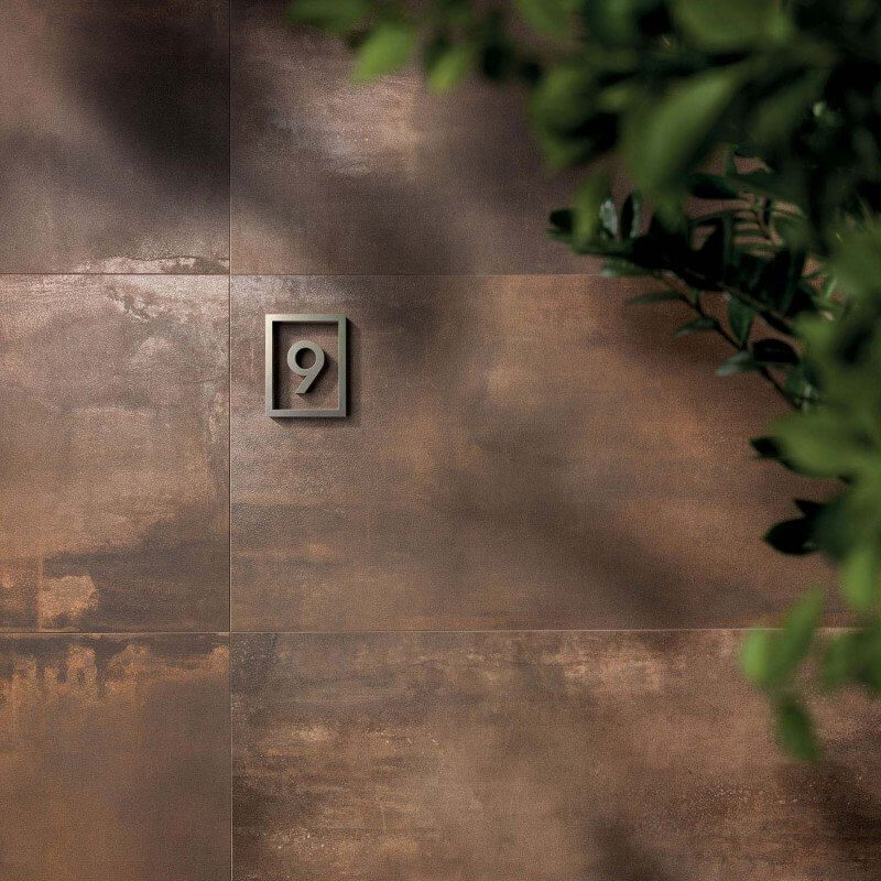 Gres Porcellanato Effetto Metallo Rettificato Naturale 120x120 8.5mm Wide Rust Interno 9 - ABK