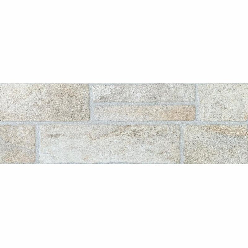 Gres Porcellanato Effetto Muretto Naturale 20x60 Grigio chiaro Bisaccia - Abitare