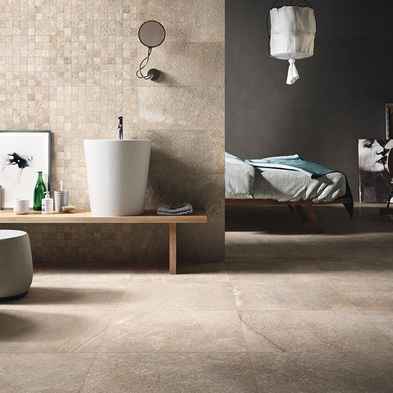 Gres Porcellanato Effetto Pietra Lappato 60x60 Beige Brixstone - Imola Ceramica