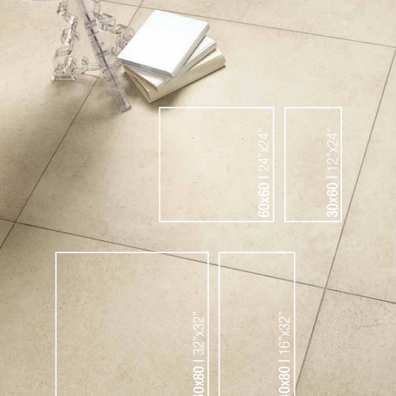 Gres Porcellanato Effetto Pietra Lappato 80x80 Beige Underground - Herberia