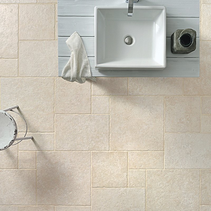 Gres Porcellanato Effetto Pietra Naturale 50x50 Avorio CP Tufo - Coem