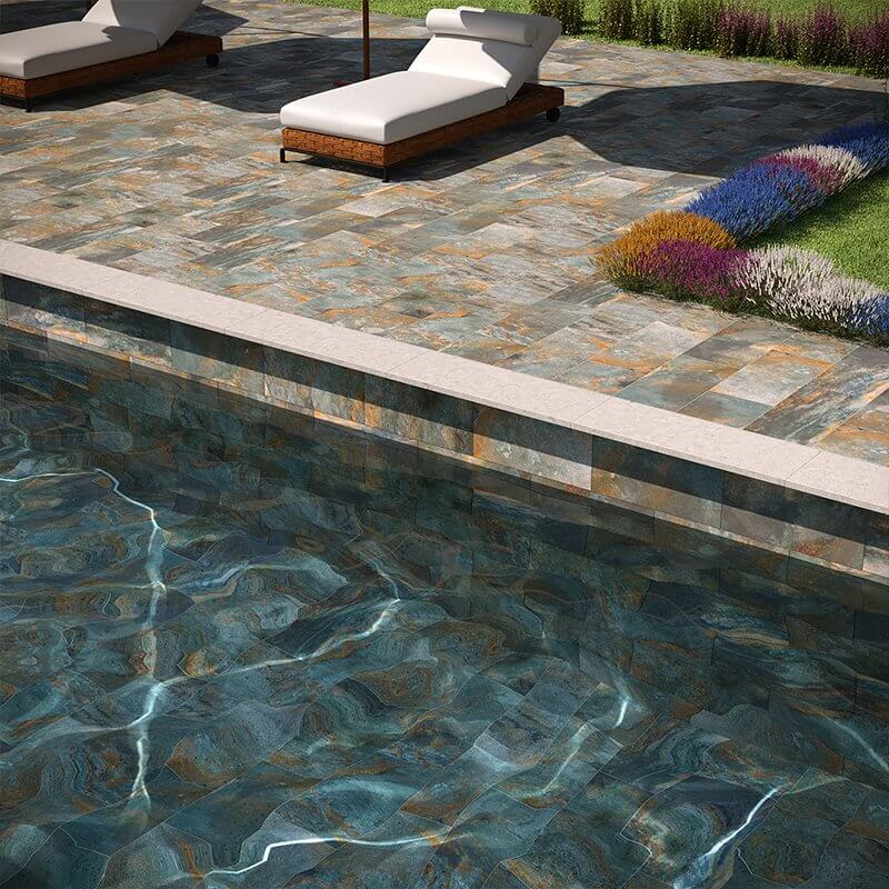 Stone Effect Porcelain Stoneware Non-Rectified Bush-Hammered 30x60 8.5mm Stone Lab Jakarta - Herberia