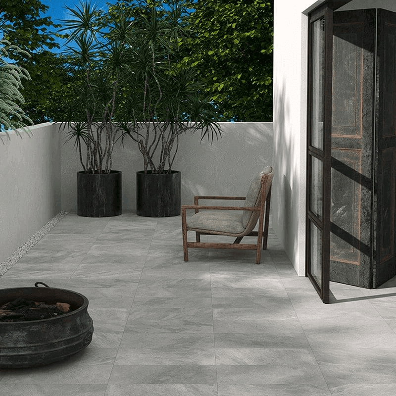 Gres Porcellanato Effetto Pietra Grip 30x60 Quarzite Grigio Stone Lab - Herberia
