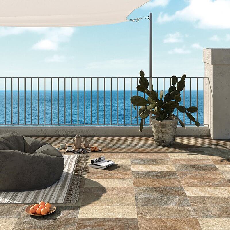 Gres Porcellanato Effetto Pietra Grip 30x60 Quarzite Multicolor Stone Lab - Herberia