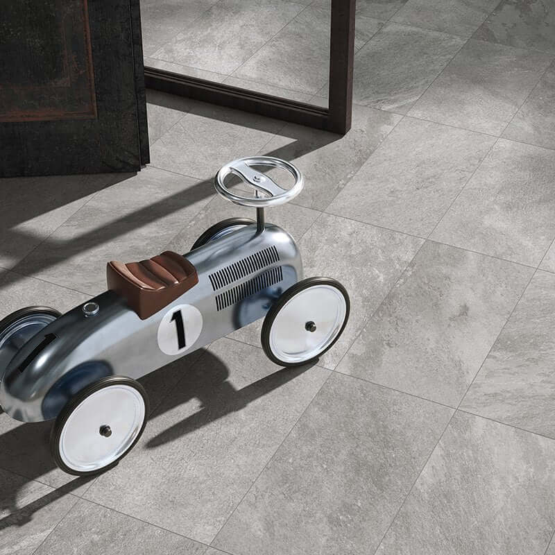 Gres Porcellanato Effetto Pietra Grip 30x60 Quarzite Grigio Stone Lab - Herberia