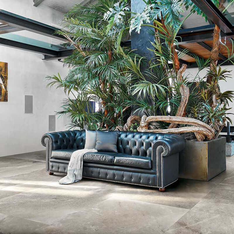 Gres Porcellanato Effetto Pietra Rettificato Bocciardato 60x60 20mm Celtic Grey Rock Salt - Florim