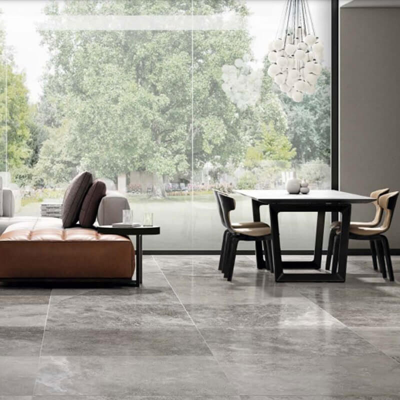 Gres Porcellanato Effetto Pietra Rettificato Grip 80x80 8.5mm Crux Grey Origini - Gardenia Orchidea