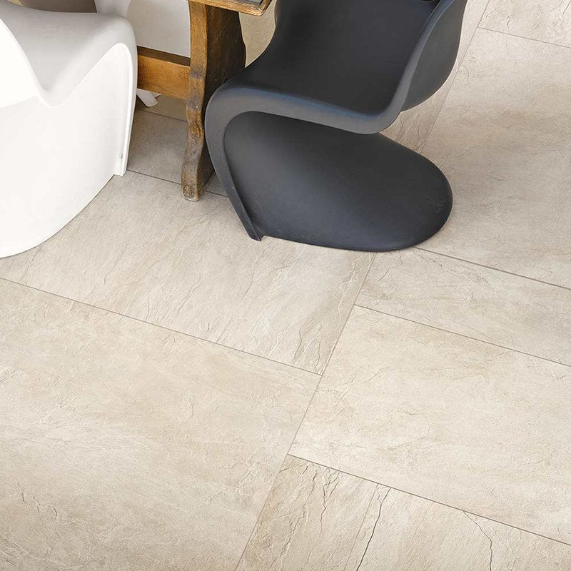 Gres Porcellanato Effetto Pietra Rettificato Grip 80x80 9mm Ivoire Ardoise - Florim