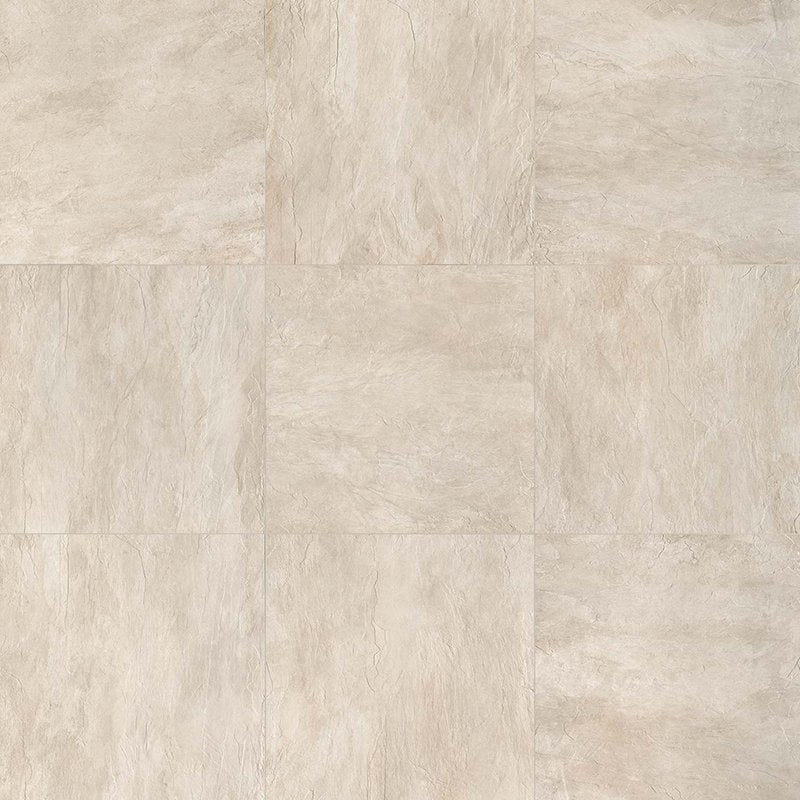 Gres Porcellanato Effetto Pietra Rettificato Grip 80x80 9mm Ivoire Ardoise - Florim