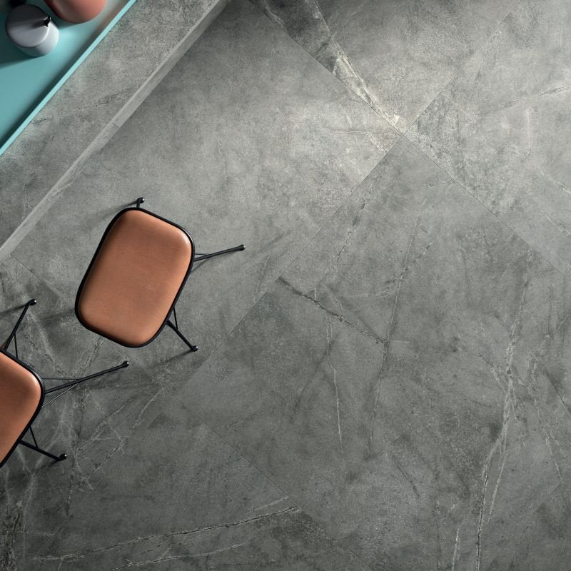 Gres Porcellanato Effetto Pietra Rettificato Lappato 60x120 8.5mm Smoke Atlantis - ABK