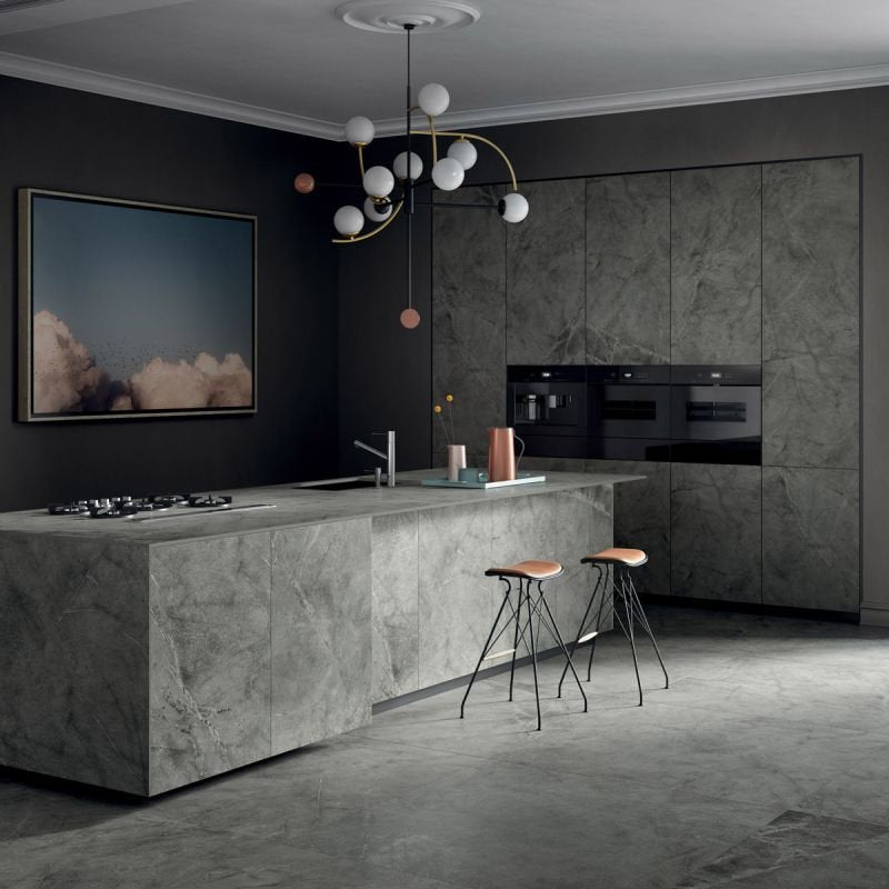 Gres Porcellanato Effetto Pietra Rettificato Lappato 60x120 8.5mm Smoke Atlantis - ABK