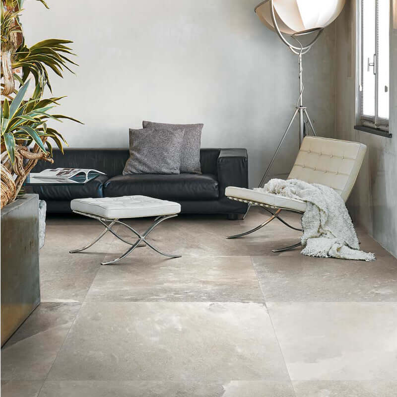 Gres Porcellanato Effetto Pietra Rettificato Lucido 120x120 6mm Danish Smoke Rock Salt - Florim