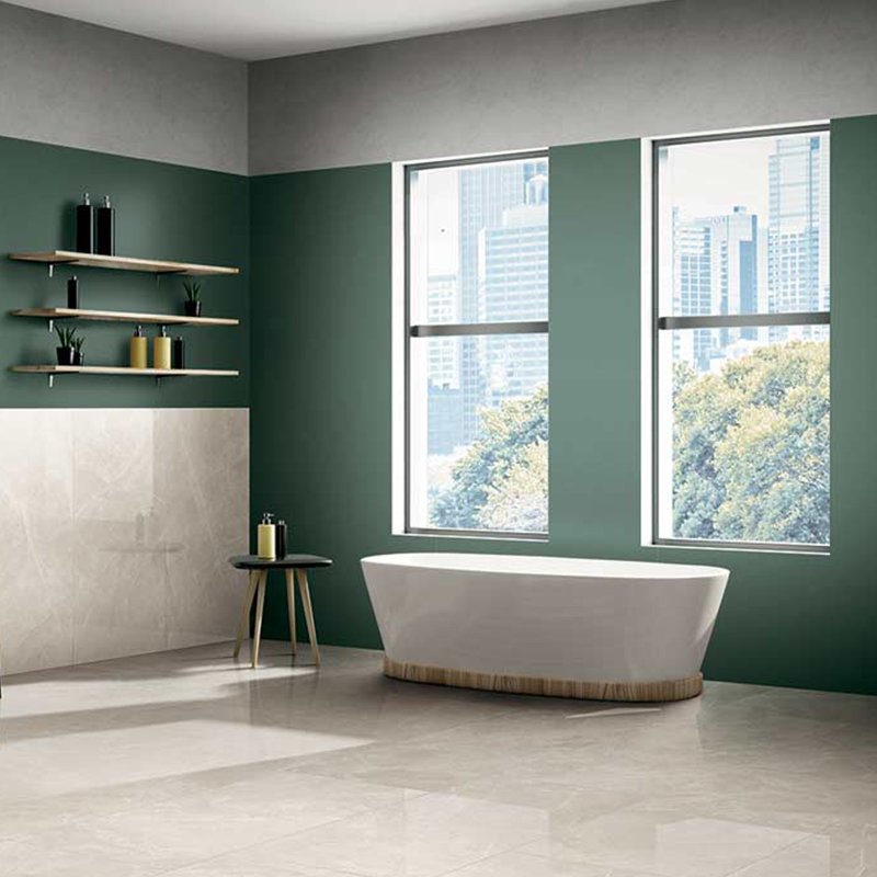 Gres Porcellanato Effetto Pietra Rettificato Lucido 30x60 9mm White Dolomia Elemental Stone - Florim