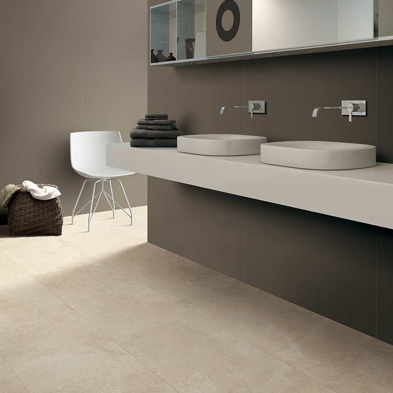 Gres Porcellanato Effetto Pietra Rettificato Lucido 60x120 9mm Cream Sandstone Elemental Stone - Florim