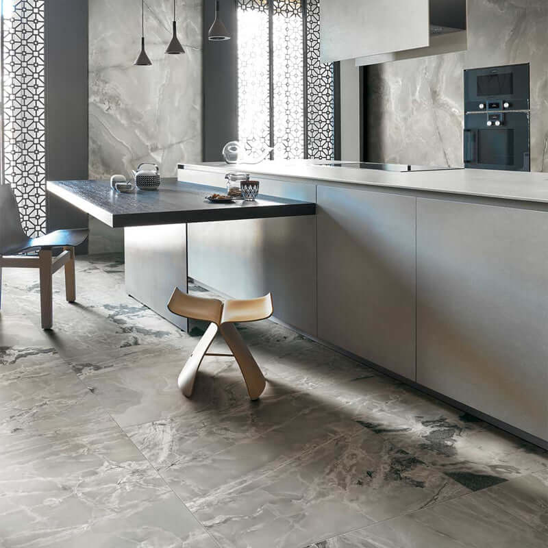 Gres Porcellanato Effetto Pietra Rettificato Lucido 60x120 9mm White Blend Onyx&More - Florim