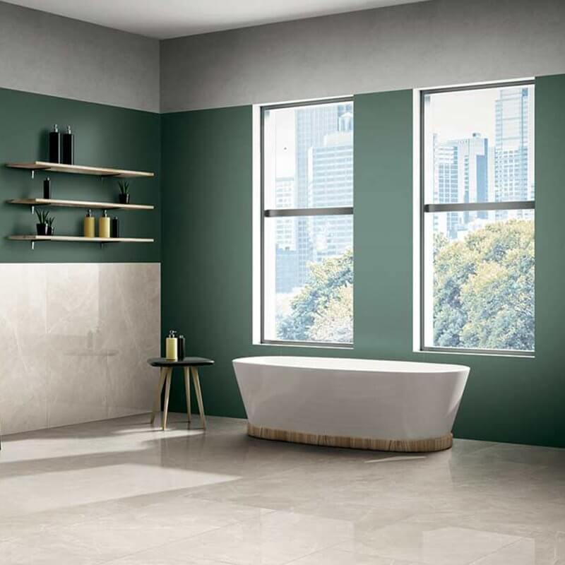 Gres Porcellanato Effetto Pietra Rettificato Lucido 60x120 9mm White Dolomia Elemental Stone - Florim