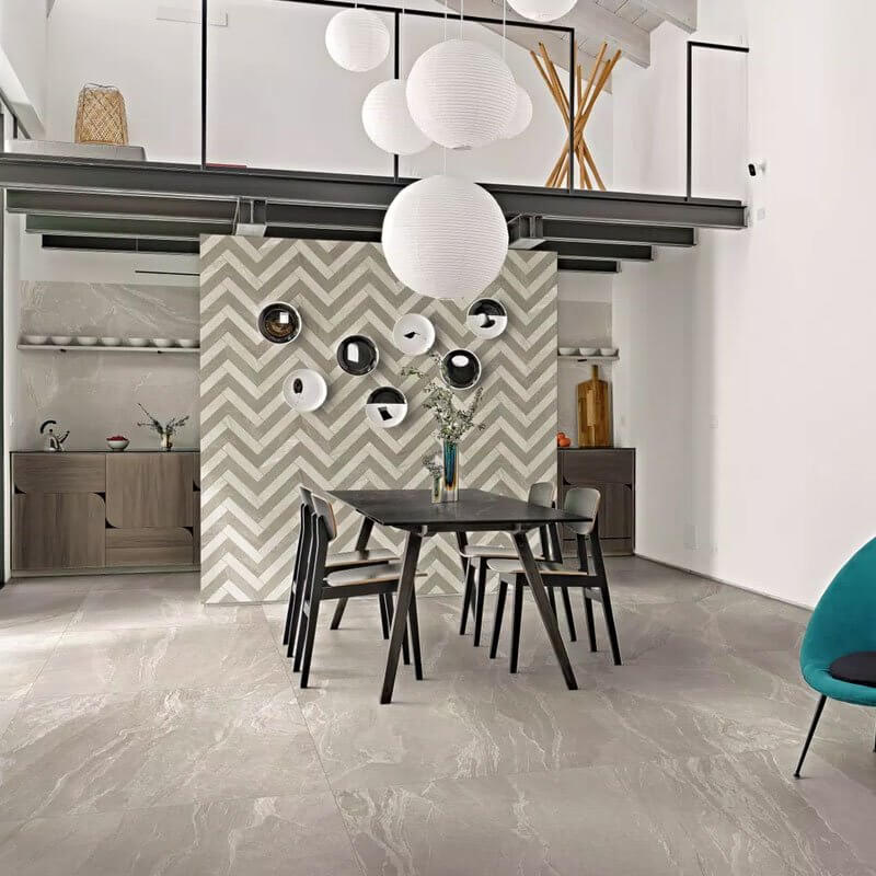 Gres Porcellanato Effetto Pietra Rettificato Naturale 120x120 6mm Dove Woodslate Life - Florim