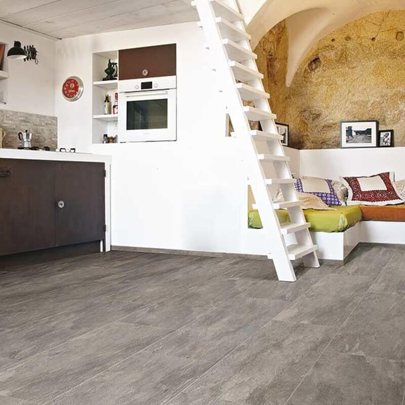 Gres Porcellanato Effetto Pietra Rettificato Naturale 120x120 6mm Gris Ardoise - Florim