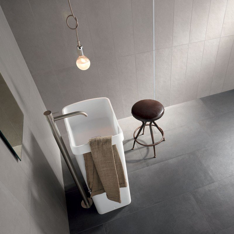 Gres Porcellanato Effetto Pietra Rettificato Naturale 30x30 8.5mm Quadretti Grey Docks - ABK