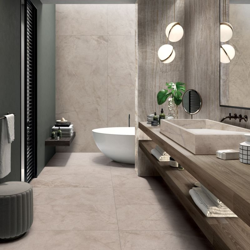 Gres Porcellanato Effetto Pietra Rettificato Naturale 30x60 8.5mm Sand Mix Atlantis - ABK
