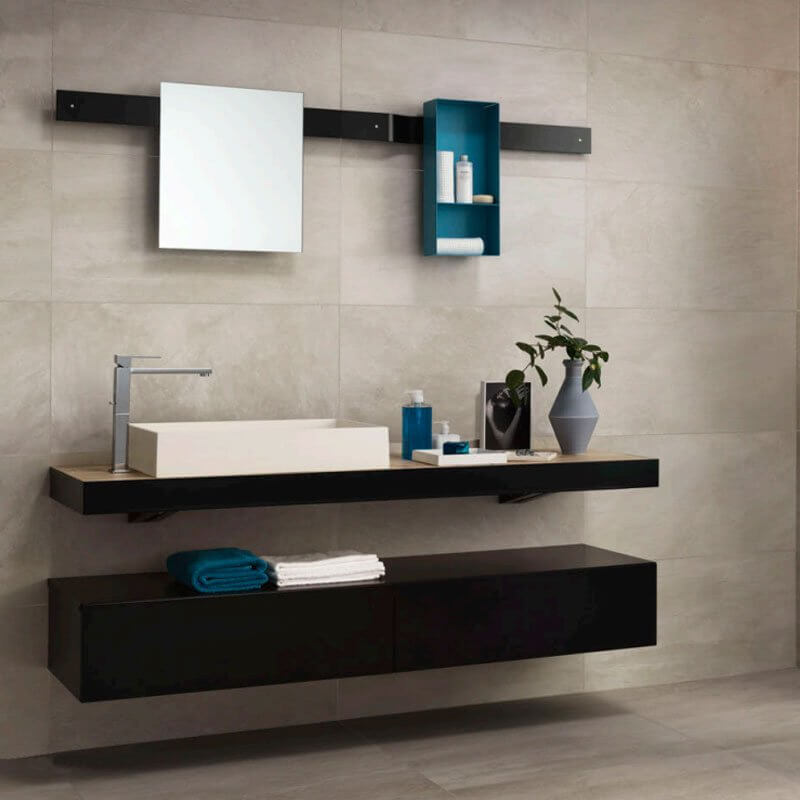 Gres Porcellanato Effetto Pietra Rettificato Naturale 40x80 8.5mm Bianco Concept Stone - Gardenia Orchidea