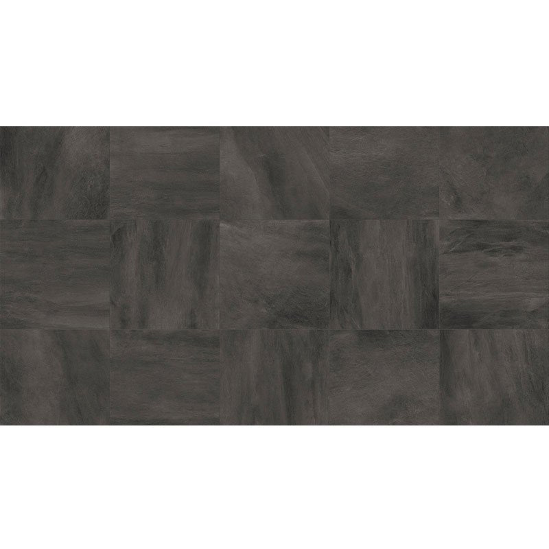 Natural Rectified Stone Effect Porcelain Stoneware 40x80 8.5mm Black Concept Stone - Gardenia Orchidea