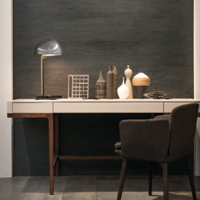 Natural Rectified Stone Effect Porcelain Stoneware 40x80 8.5mm Black Concept Stone - Gardenia Orchidea