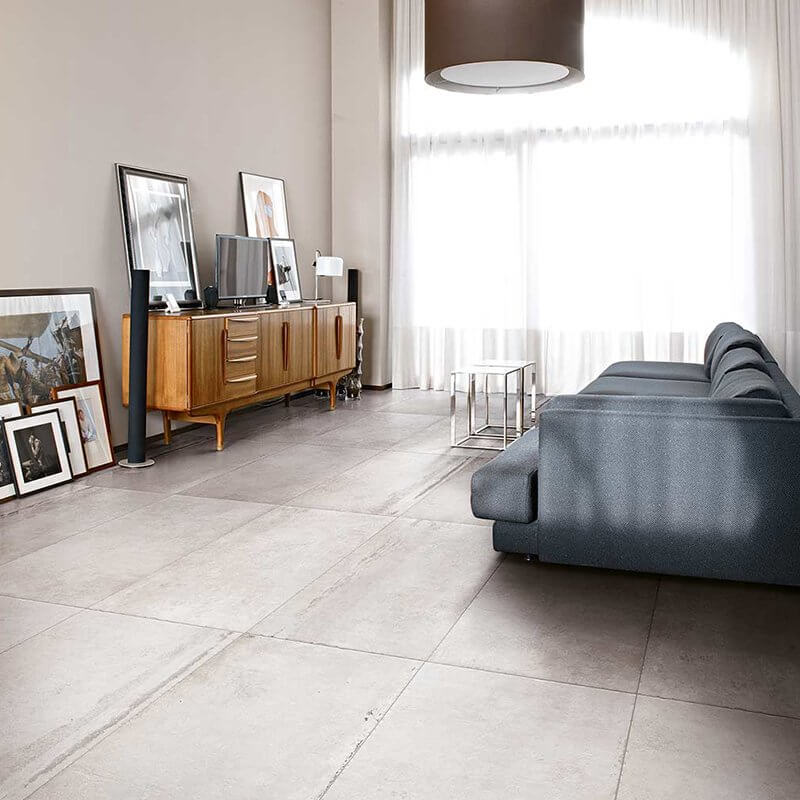 Gres Porcellanato Effetto Pietra Rettificato Naturale 40x80 9mm Blanc La Roche - Florim