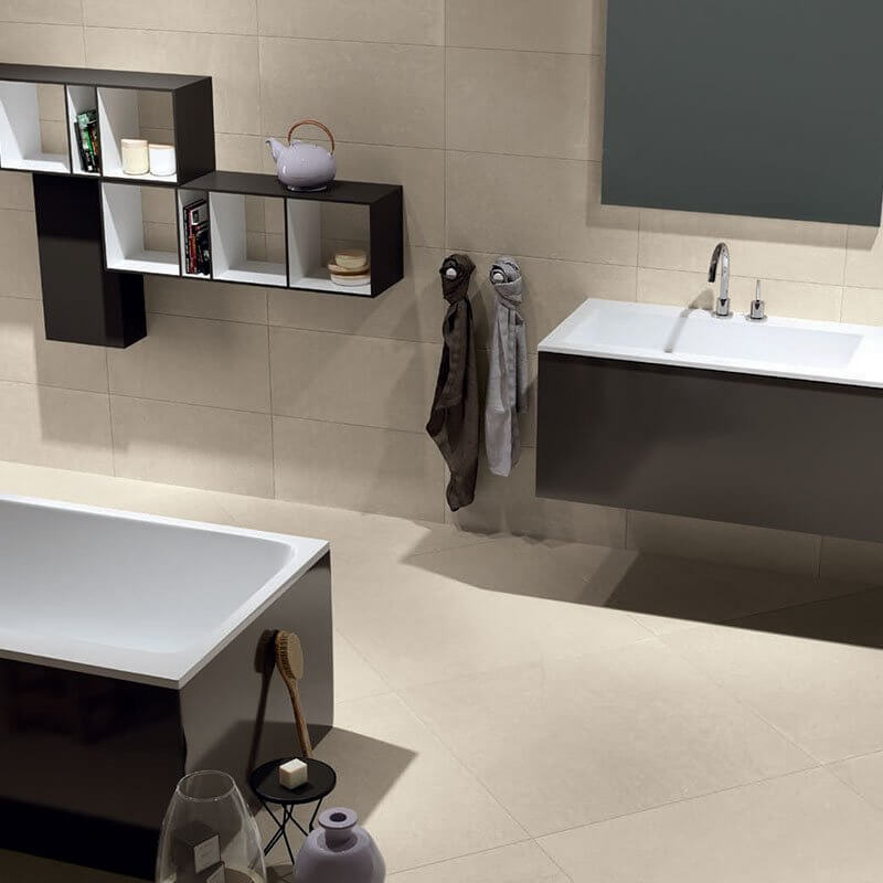 Gres Porcellanato Effetto Pietra Rettificato Naturale 60x120 10mm Etna Sabbia - Herberia