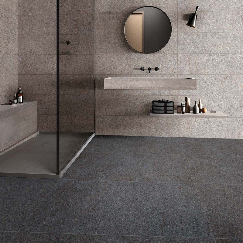Gres Porcellanato Effetto Pietra Rettificato Naturale 60x120 8.5mm Ash Native - ABK