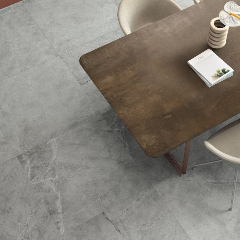 Gres Porcellanato Effetto Pietra Rettificato Naturale 60x120 8.5mm Grey Atlantis - ABK