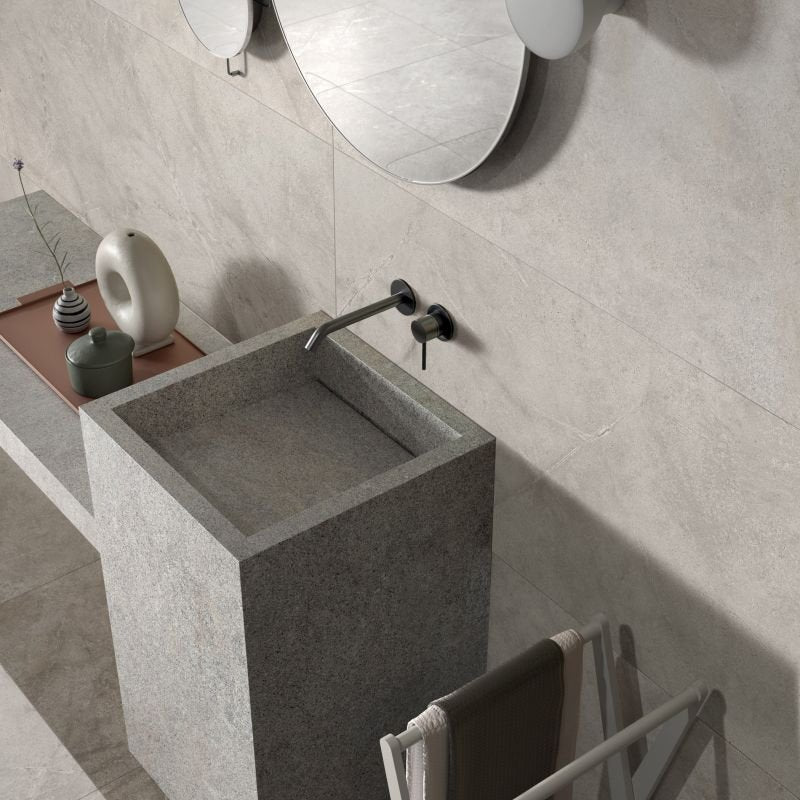 Gres Porcellanato Effetto Pietra Rettificato Naturale 60x120 8.5mm Moon Atlantis - ABK
