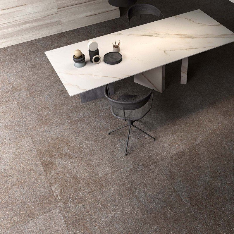 Gres Porcellanato Effetto Pietra Rettificato Naturale 60x120 8.5mm Red Native - ABK
