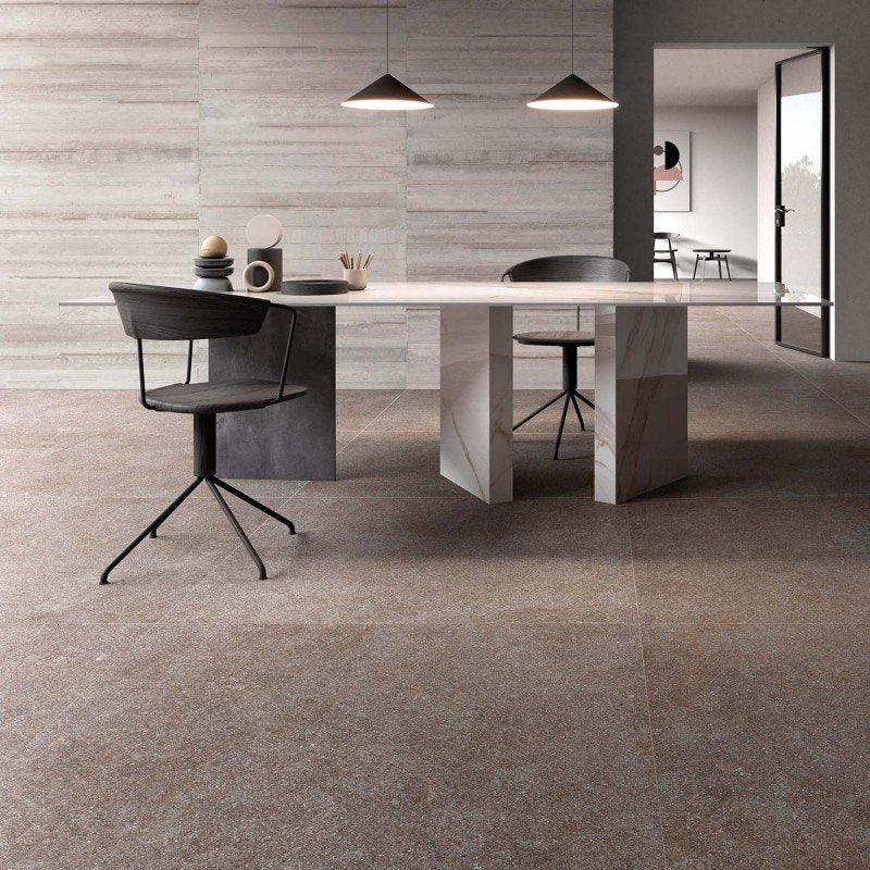 Gres Porcellanato Effetto Pietra Rettificato Naturale 60x120 8.5mm Red Native - ABK