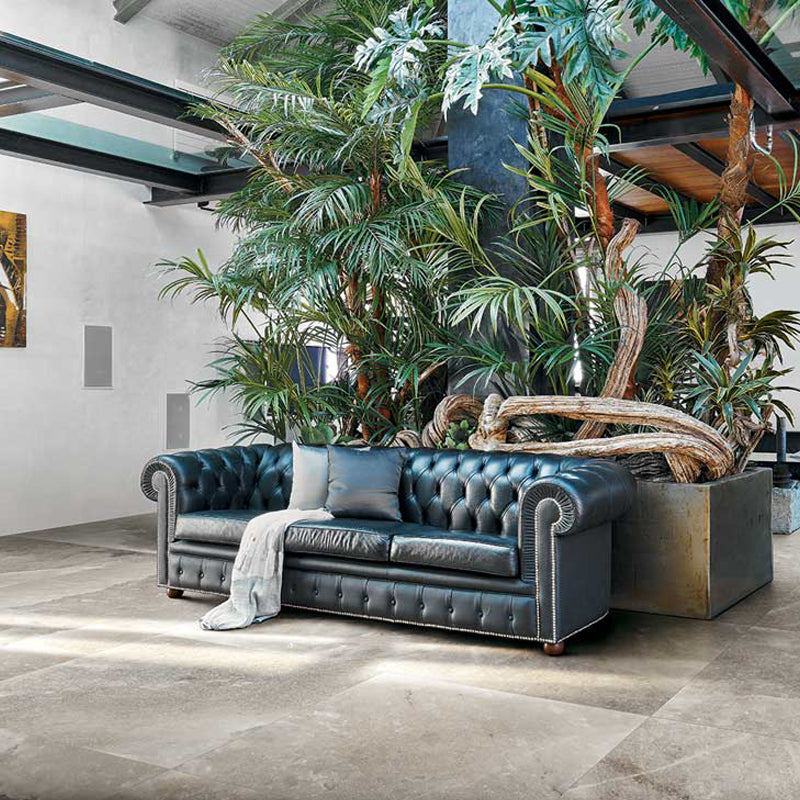 Natural Rectified Stone Effect Porcelain Stoneware 60x120 9mm Celtic Grey Rock Salt - Florim