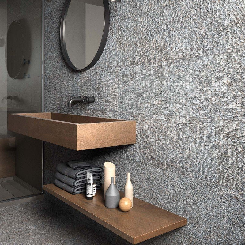 Gres Porcellanato Effetto Pietra Rettificato Naturale 60x60 8.5mm Fog Native - ABK