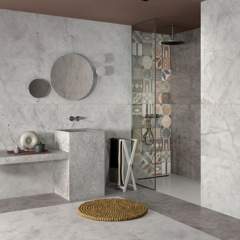Gres Porcellanato Effetto Pietra Rettificato Naturale 60x60 8.5mm Moon Atlantis - ABK