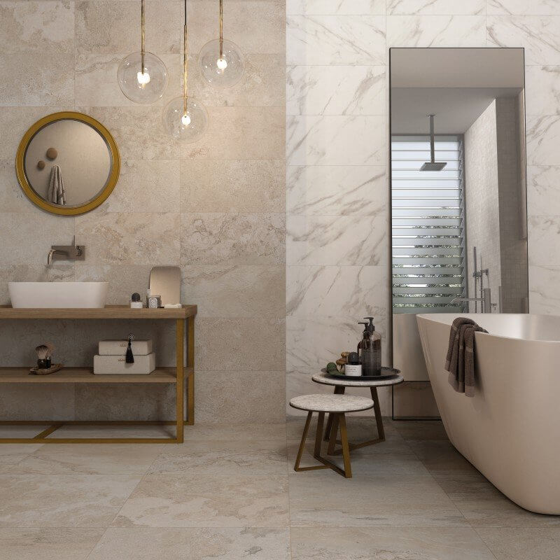 Gres Porcellanato Effetto Pietra Rettificato Naturale 60x60 8.5mm Sand Alpes Raw - ABK