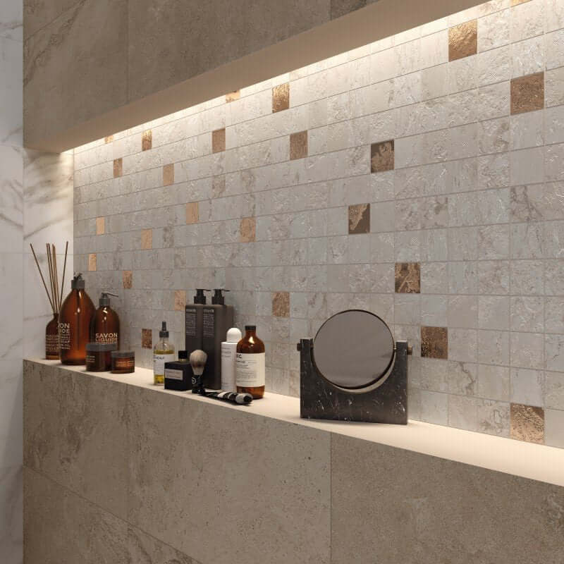 Gres Porcellanato Effetto Pietra Rettificato Naturale 60x60 8.5mm Sand Alpes Raw - ABK
