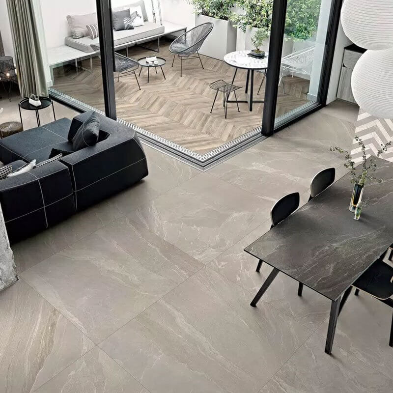 Gres Porcellanato Effetto Pietra Rettificato Naturale 60x60 9mm Dove Woodslate Life - Florim