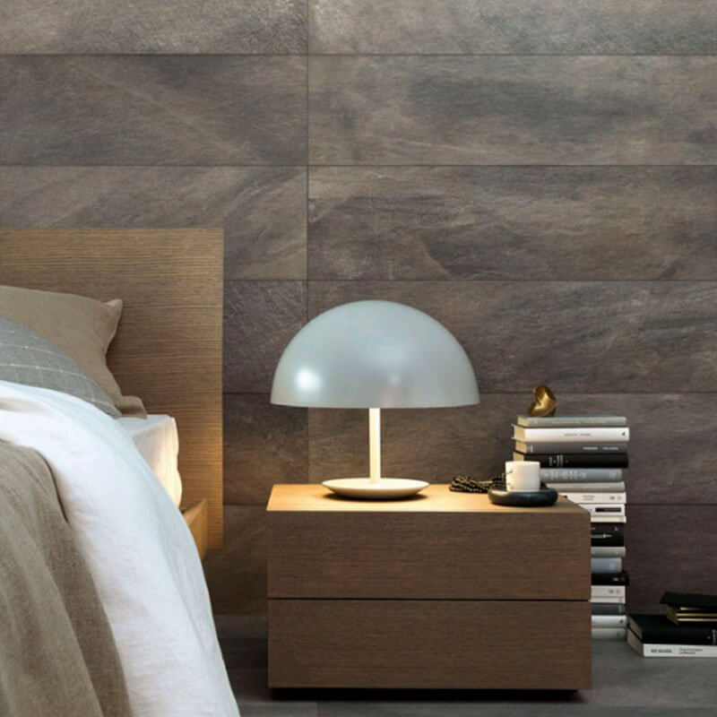 Gres Porcellanato Effetto Pietra Rettificato Naturale 80x80 8.5mm Antracite Concept Stone - Gardenia Orchidea