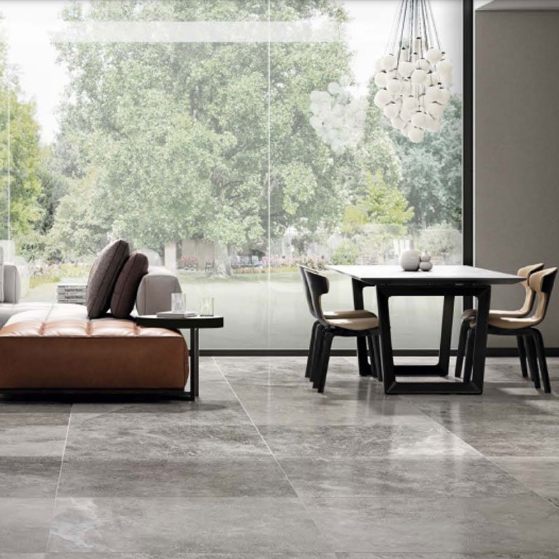 Gres Porcellanato Effetto Pietra Rettificato Naturale 80x80 8.5mm Crux Grey Origini - Gardenia Orchidea