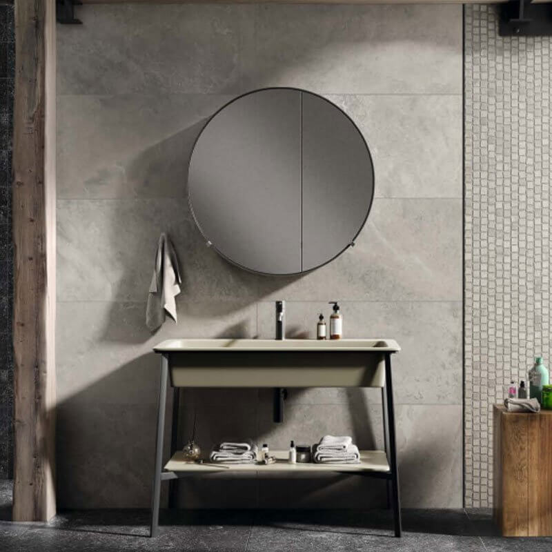 Gres Porcellanato Effetto Pietra Rettificato Naturale 80x80 8.5mm Crux White Origini - Gardenia Orchidea