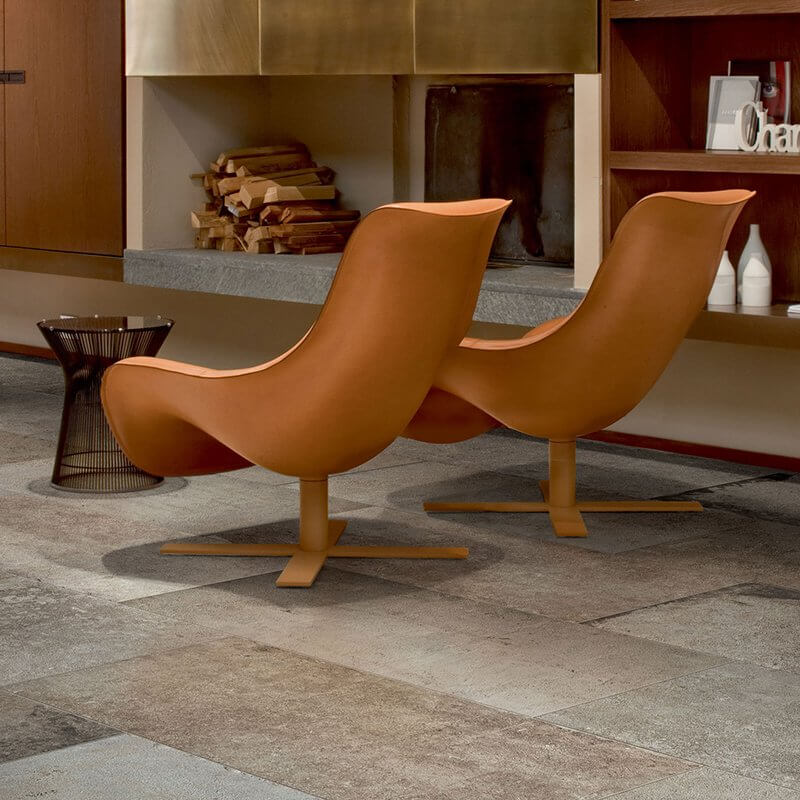 Gres Porcellanato Effetto Pietra Rettificato Naturale 80x80 9mm Ecru La Roche - Florim