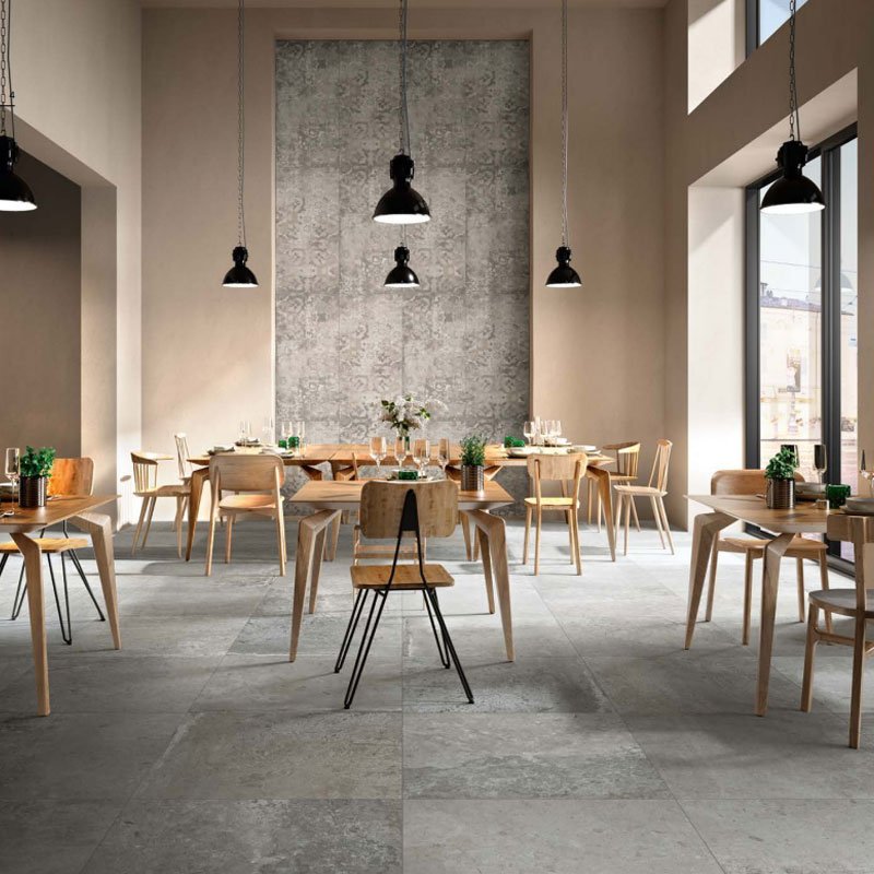 Natural Rectified Stone Effect Porcelain Stoneware Multiformatox 8.5mm Cement Amboise - Gardenia Orchidea
