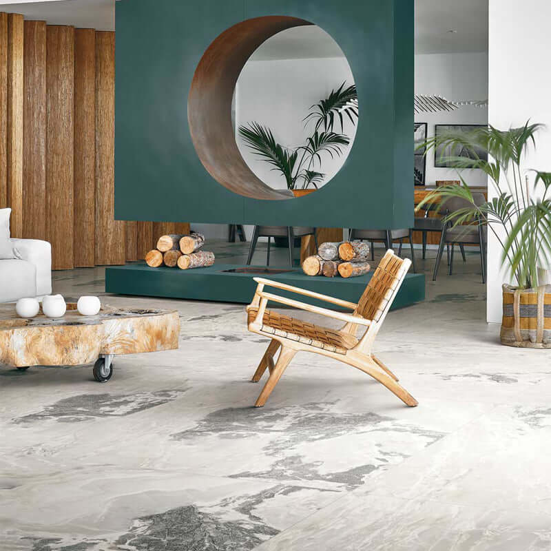 Gres Porcellanato Effetto Pietra Rettificato Satinato 60x120 9mm White Blend Onyx&More - Florim