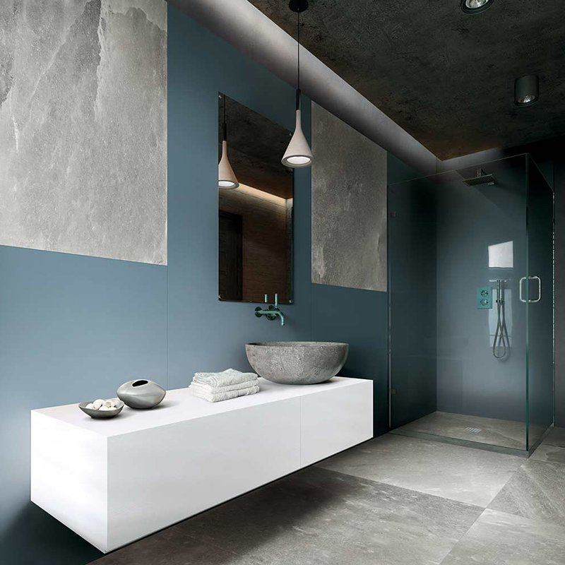 Gres Porcellanato Effetto Tinta unita Rettificato Naturale 40x120 6mm Skyline Crayons - Florim