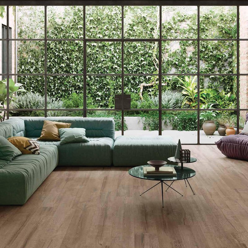 Gres Porcellanato Naturale 20x120 Brown Timewood - Ceramica Sant'Agostino